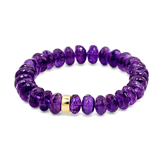 Purple Reign Bracelet | Amethyst Bracelet | Genuine Faceted Amethyst Bracelet | Sterling Silver, 14K Gold Filled or Solid Gold | February