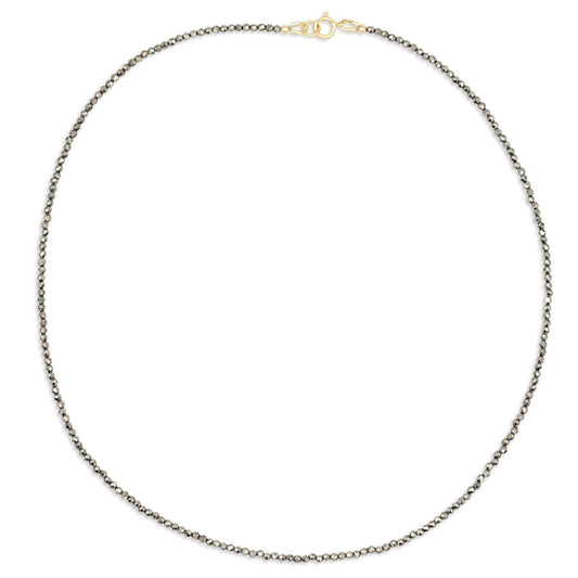 Pyrite Necklace, Faceted Pyrite Gemstone Necklace, Sterling Silver Necklace, Gold Filled Necklace, Solid 14K Gold Necklace, Dainty Layering
