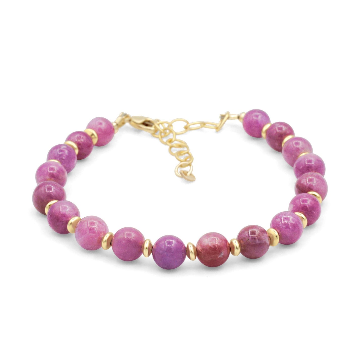 Ruby Bracelet, Genuine Ruby Bracelet, July Birthstone Jewelry, 14K Gold Filled Bracelet, Adjustable Ruby Jewelry