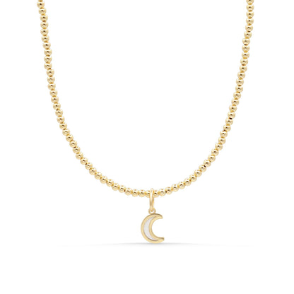 Mother of pearl gold heart necklace