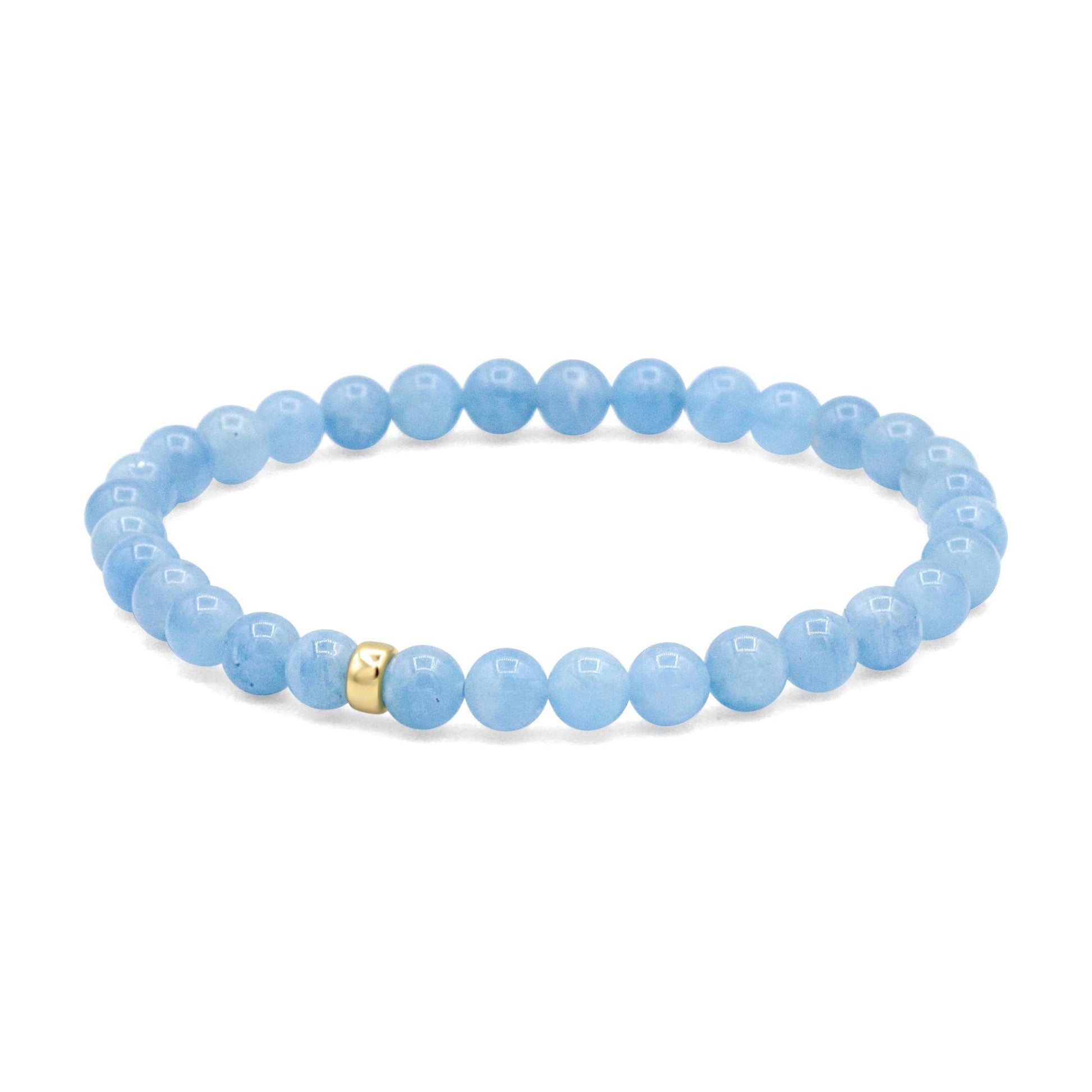 Aquamarine bracelet 6mm