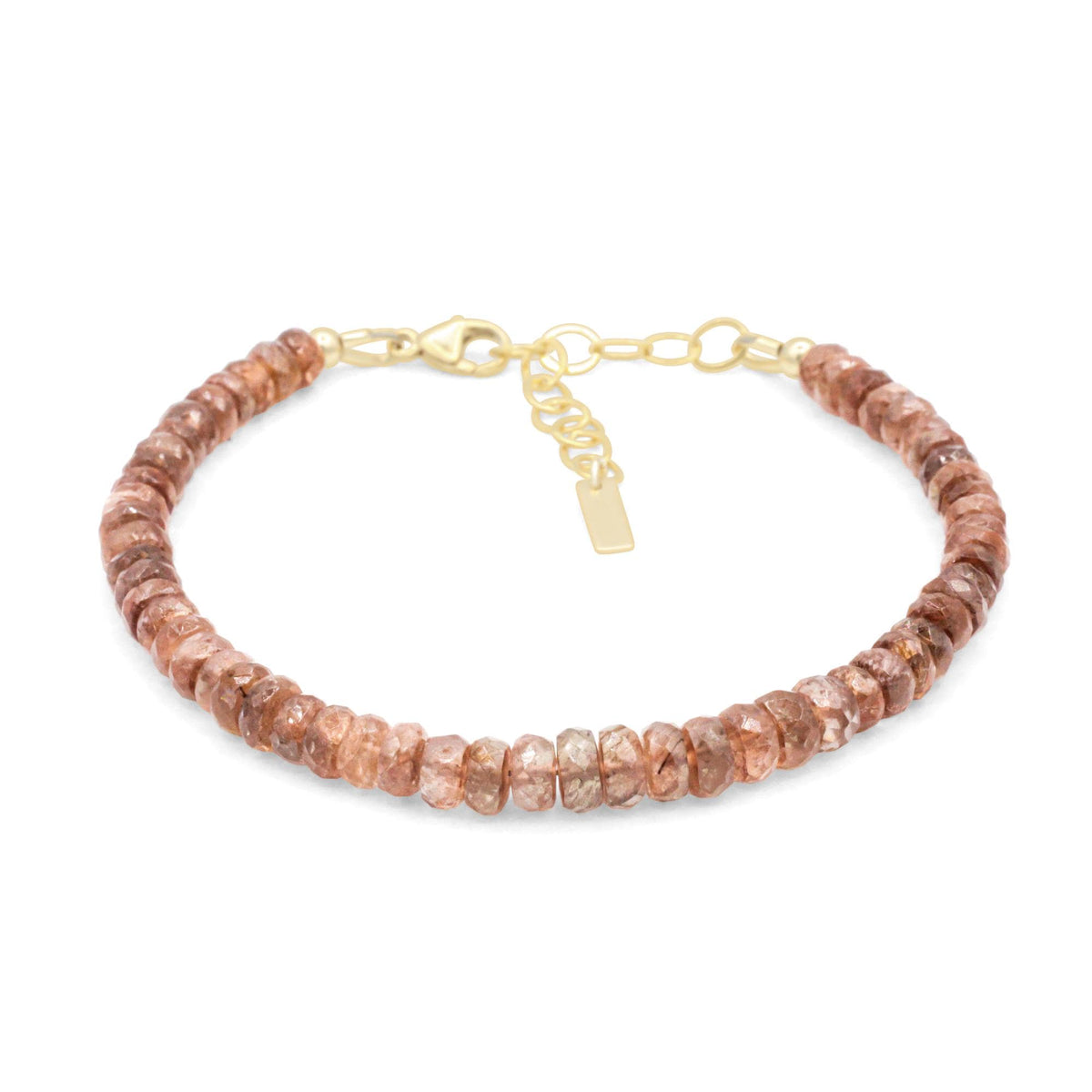 Earthborn Clarity Andalusite bracelet featuring vibrant green and pink stones on a silver chain, stylish and elegant jewelry piece