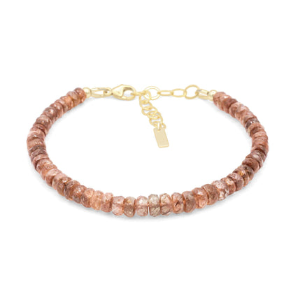 Earthborn Clarity Andalusite bracelet featuring polished gemstones on a delicate silver chain.