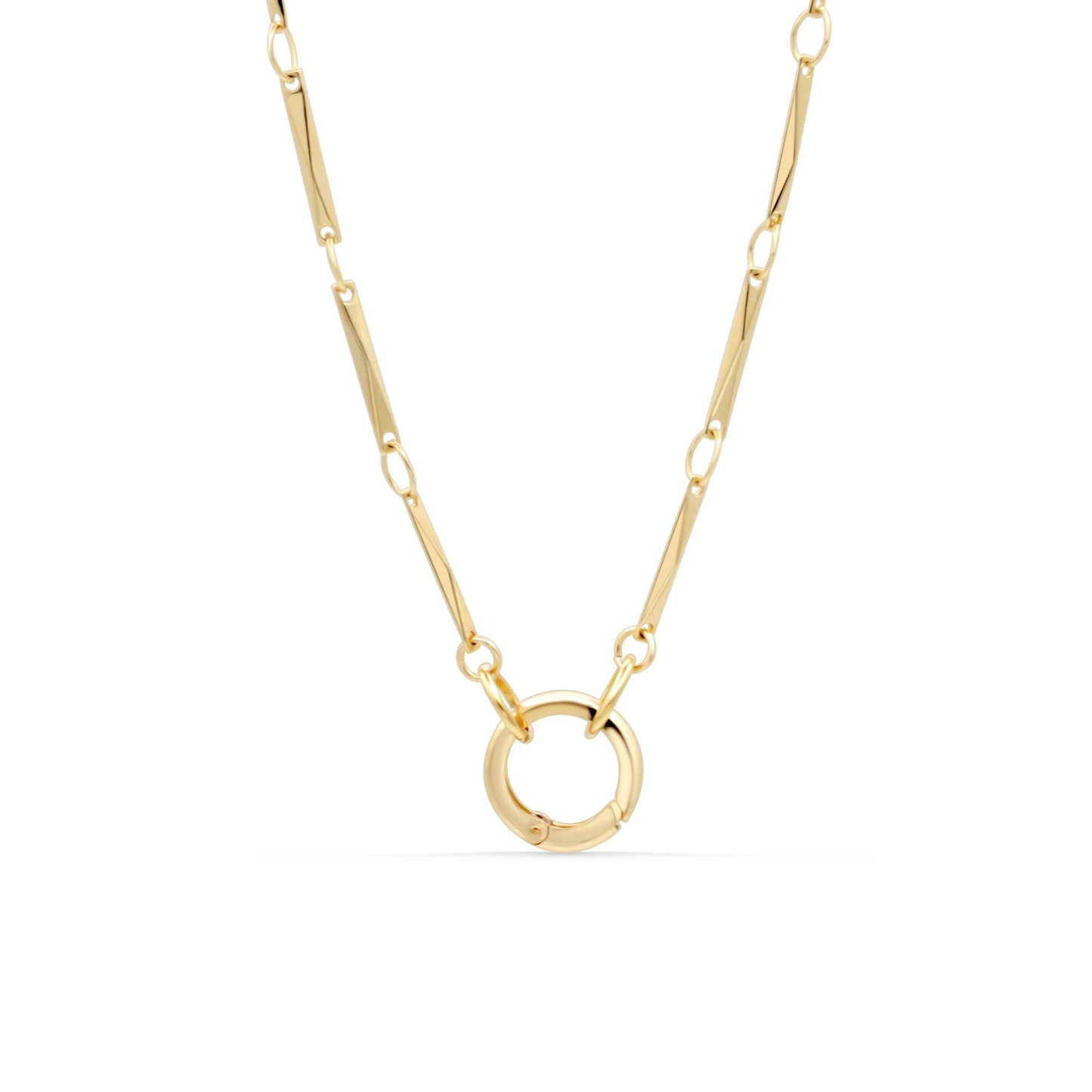 14K Gold Filled Heart Necklace, gold filled carabiner necklace | everyday gold necklace | paperclip chain jewelry
