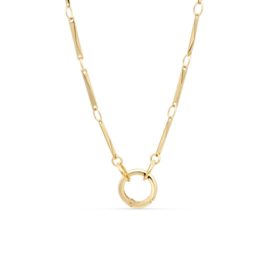 14K Gold Filled Heart Necklace, gold filled carabiner necklace | everyday gold necklace | paperclip chain jewelry