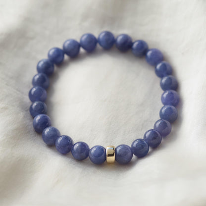 Tanzanite | AAAA+ Tanzanite Bracelet, [] Violet Flame Energy, Third Eye Chakra, Psychic Power, tanzanite 8mm bracelet