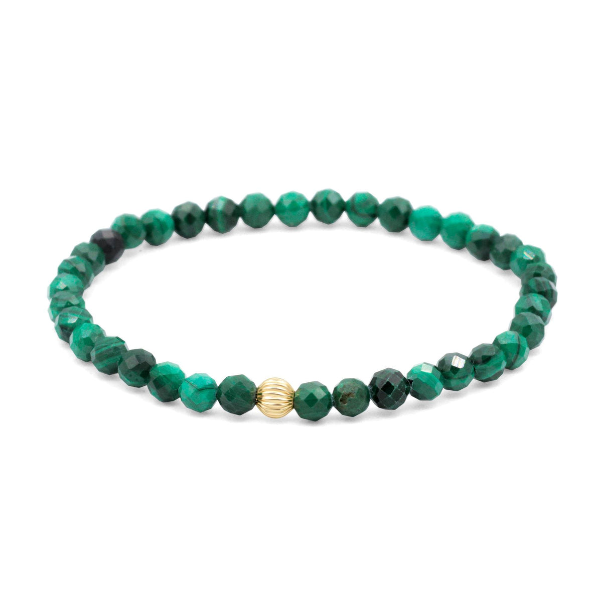 Faceted Malachite Bracelet - 14K