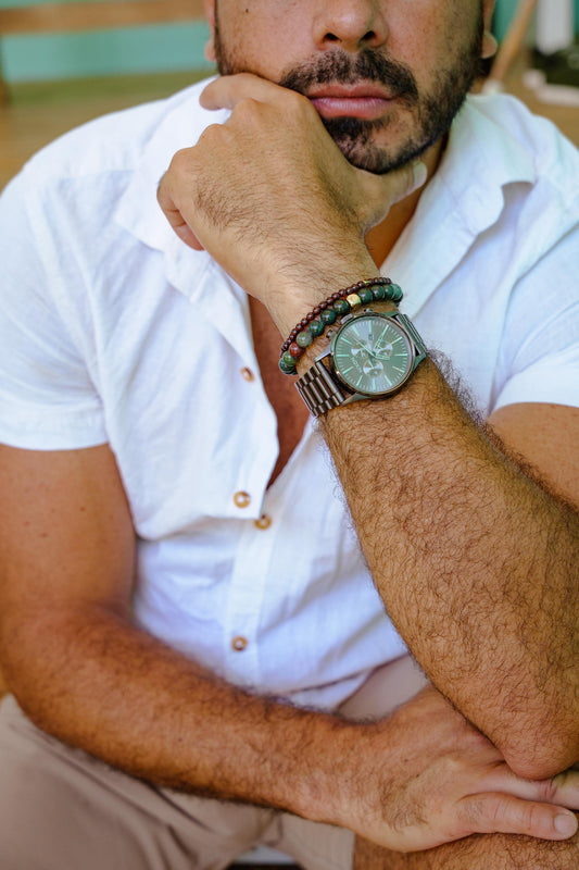 Men's Grounded Energy Garnet Bracelet
