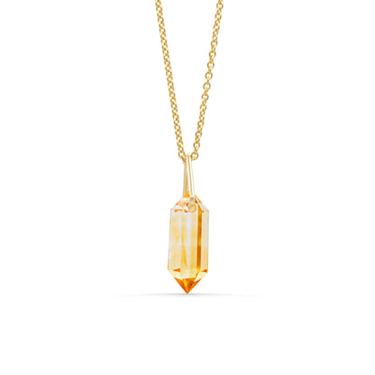 Citrine Prism Pendant – 14K gold filled