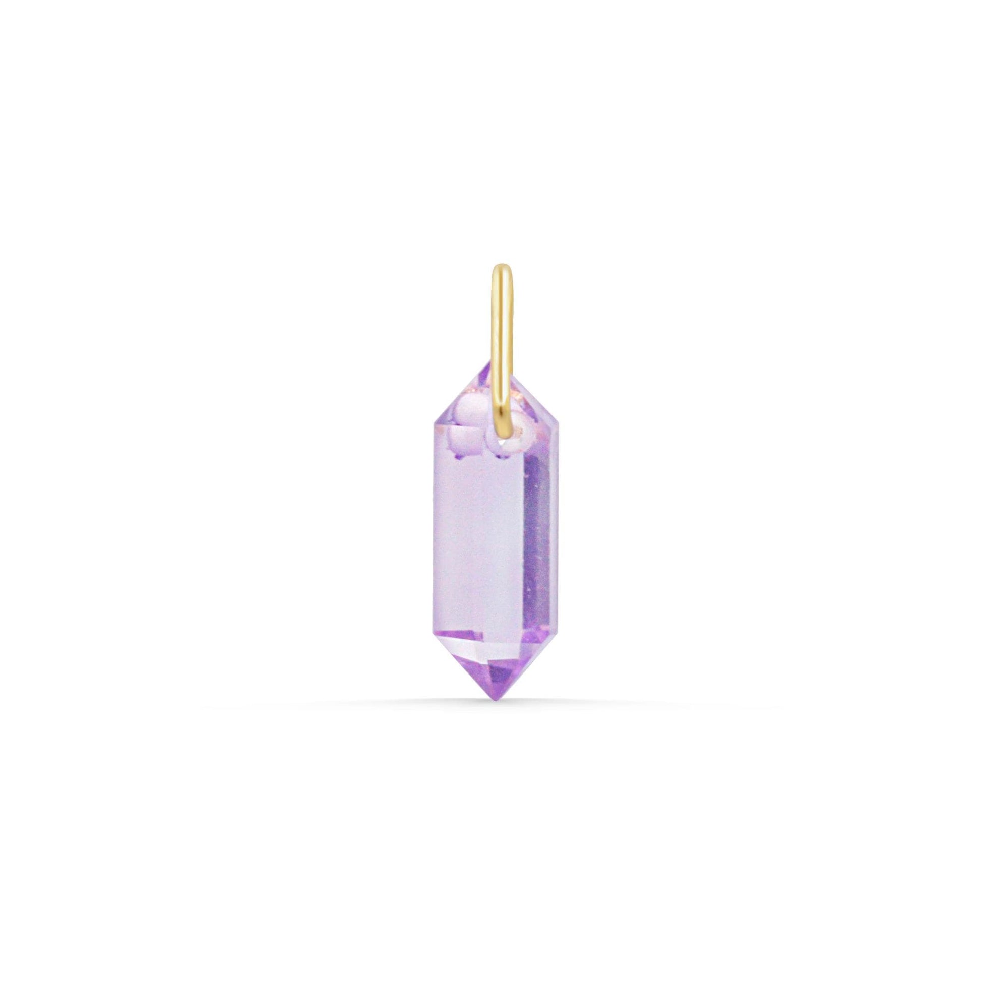 Amethyst Prism Pendant | Amethyst Crystal Necklace | Purple Gemstone Pendant | Gold Filled Necklace | February Birthstone Jewelry