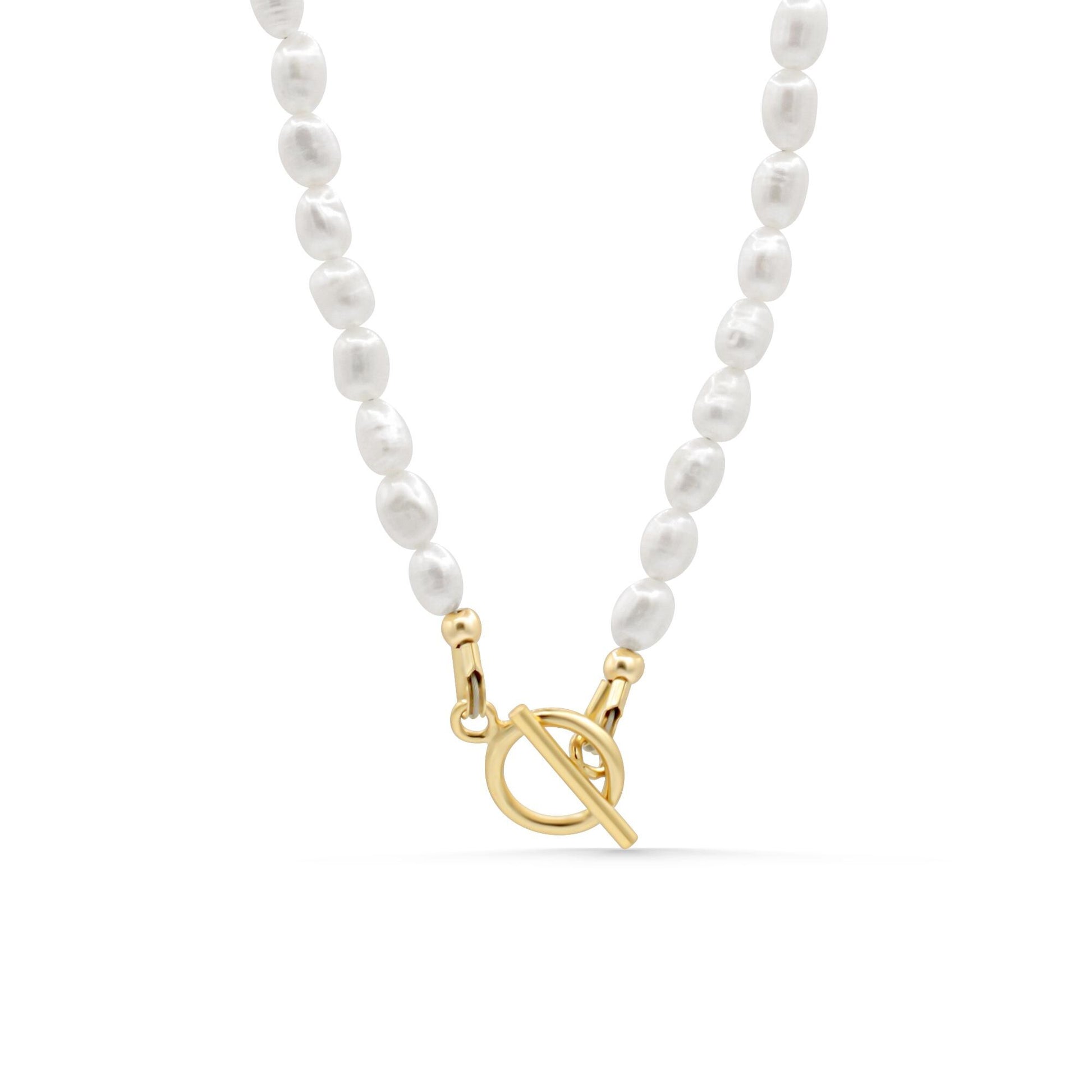 Pearl carabiner necklace