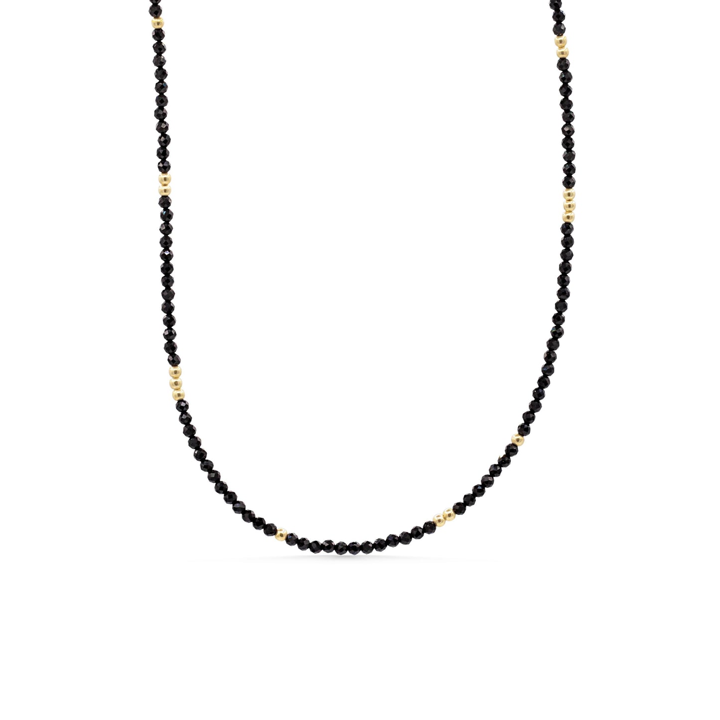 Black Spinel Choker - 14K gold filled