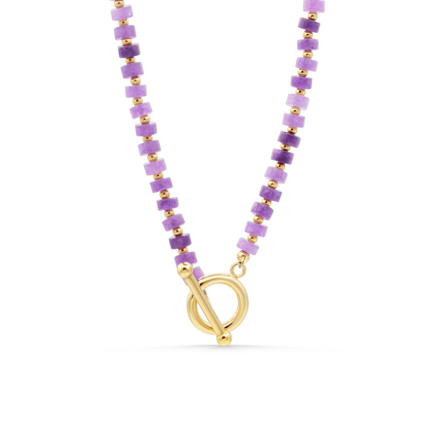 Lepidolite Necklace | Gold Filled Toggle Clasp | Genuine Purple Gemstone Necklace | Handmade in Canada | Gift for Her