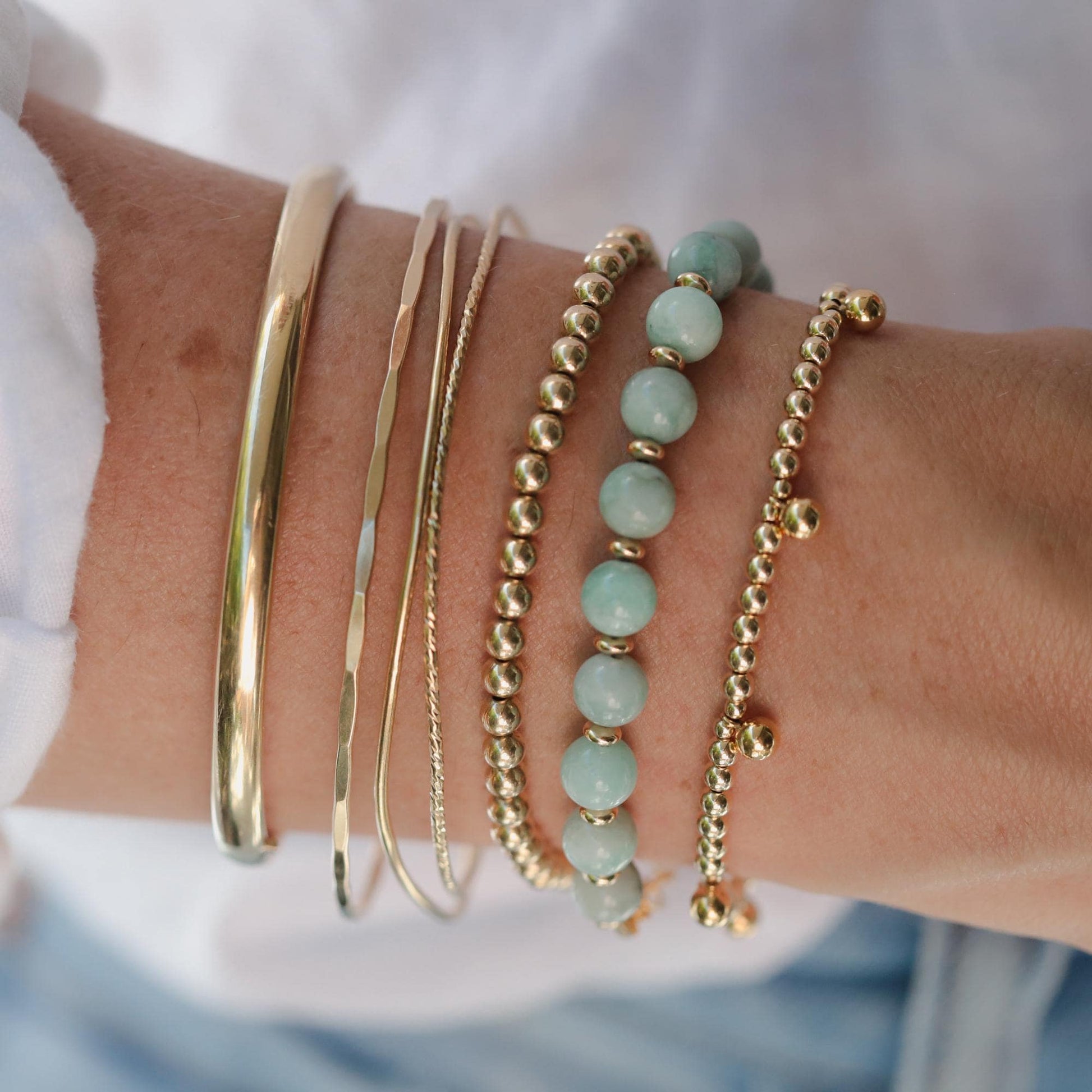 Rare Emerald Bracelet | Soft Green Emerald Jewelry | 14K Gold Filled Bracelet | Handmade in Canada | Gift for Her