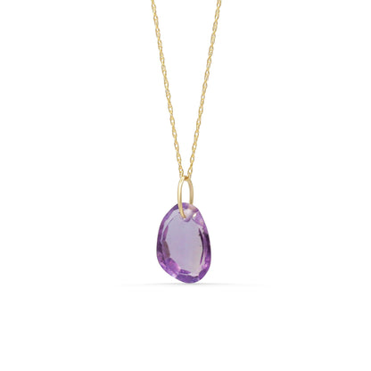 Brazilian Amethyst Pendant | Genuine Amethyst Necklace | Solid 14K Gold | February Birthstone Gift