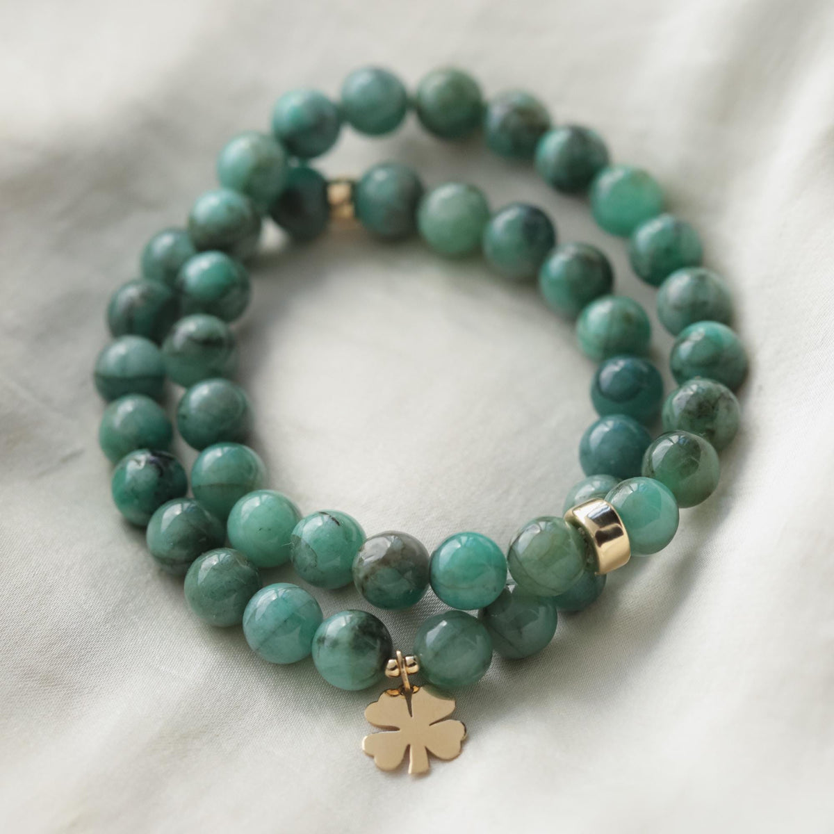 Lucky Emerald Bracelet - 14K
