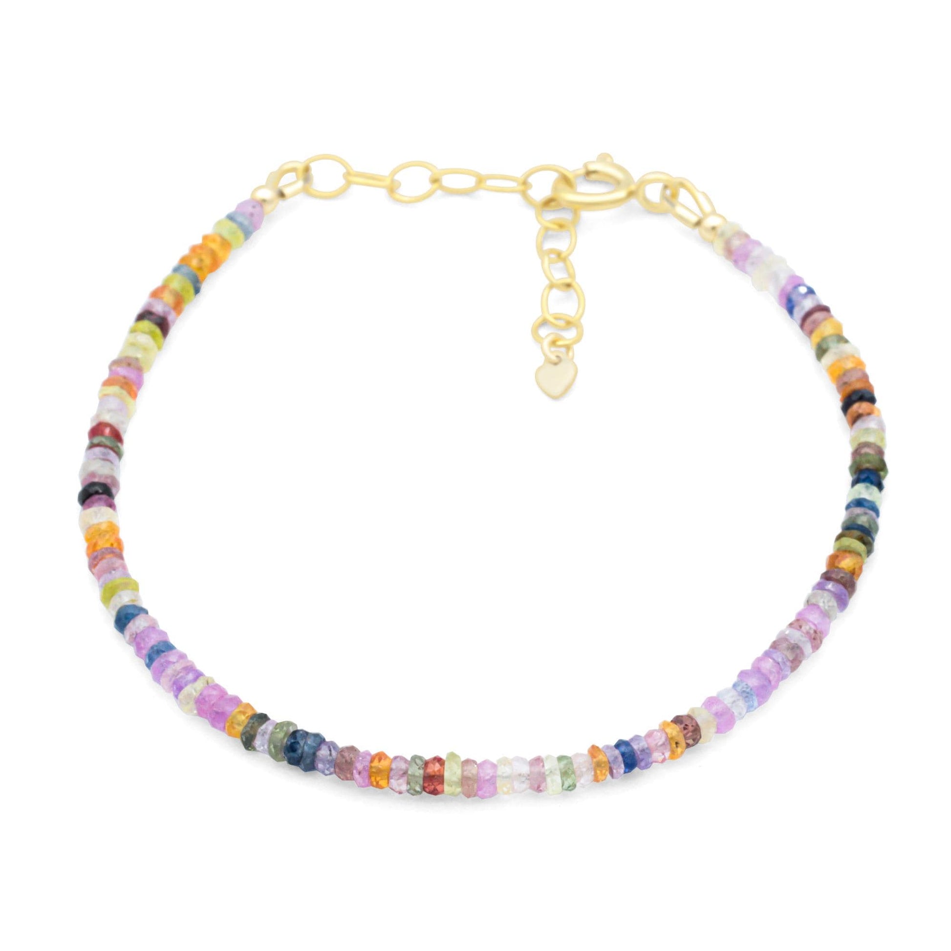Confetti Sapphire Bracelet – Natural Multi Sapphire AAAA+ Multi Sapphire Bracelet- dainty light sapphire gemstone Bracelet