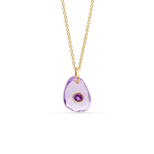 Violet Muse Pendant | Amethyst Pendant | Sterling Silver or Gold Vermeil | [EPAM6777] Genuine Gemstone Necklace | February Birthstone Gift