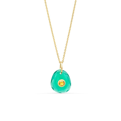 Abundance Green Onyx & Citrine Pendant