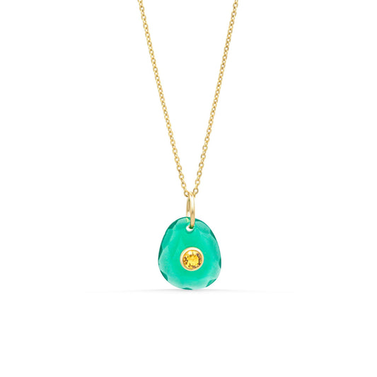 Abundance Green Onyx & Citrine Pendant