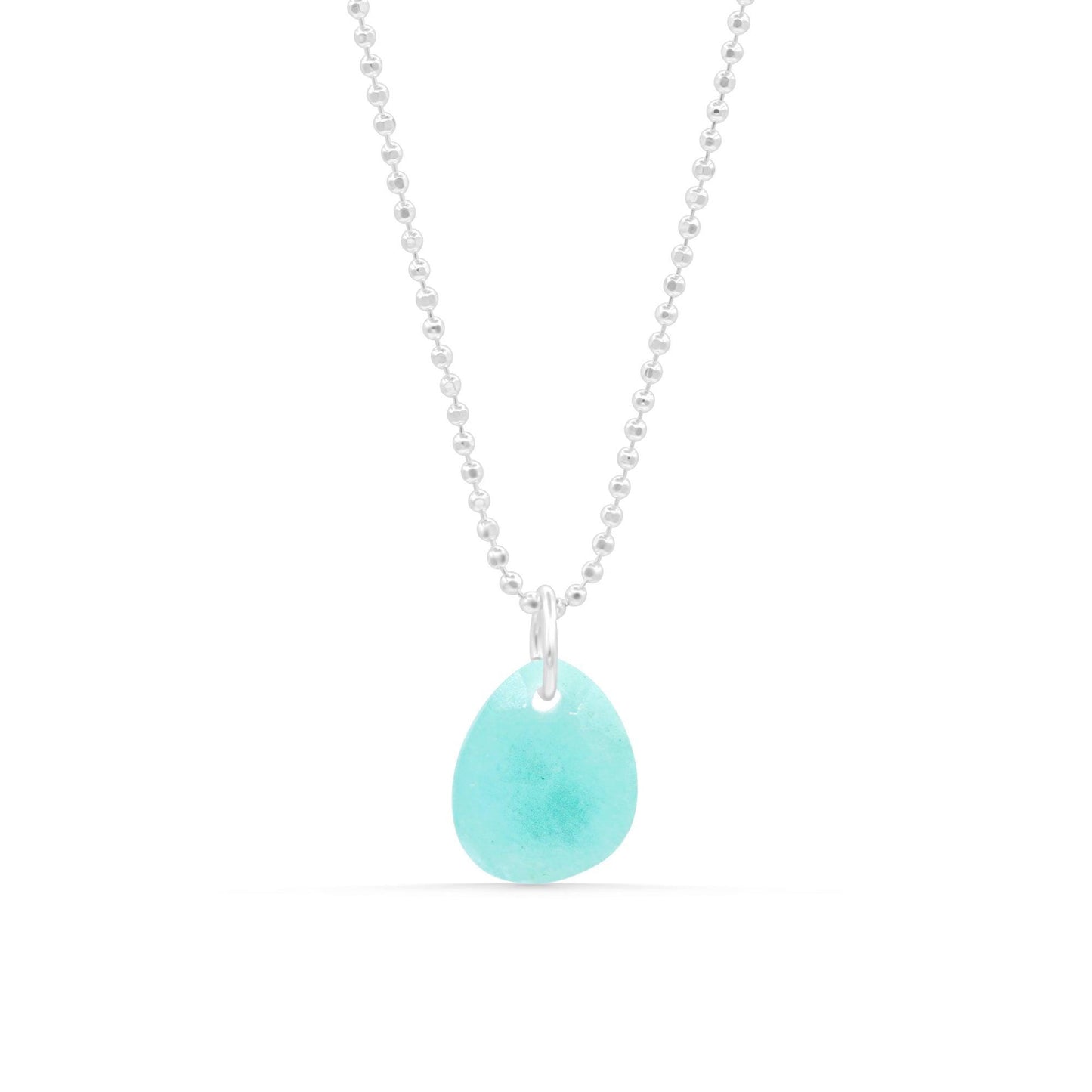 Amazonite Pendant Necklace - Sterling Silver