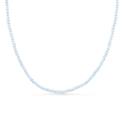Aquamarine Necklace, Genuine Aquamarine Jewelry, March Birthstone Necklace, Dainty Blue Gemstone Necklace, 14K Gold Filled Necklace