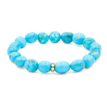 Blue Mesa Sleeping Beauty Turquoise | Extra large Turquoise beaded bracelet [EBSM1040] | sleeping beauty nugget turquoise, women's turquoise
