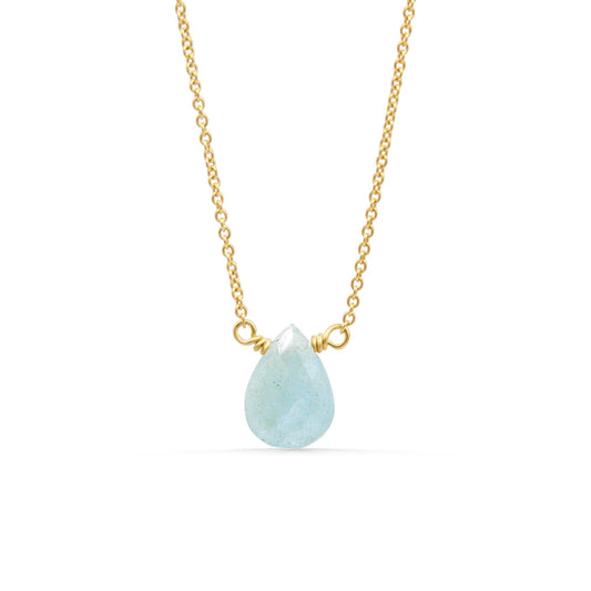 Calm Waters Aquamarine Necklace - 14K Gold Filled