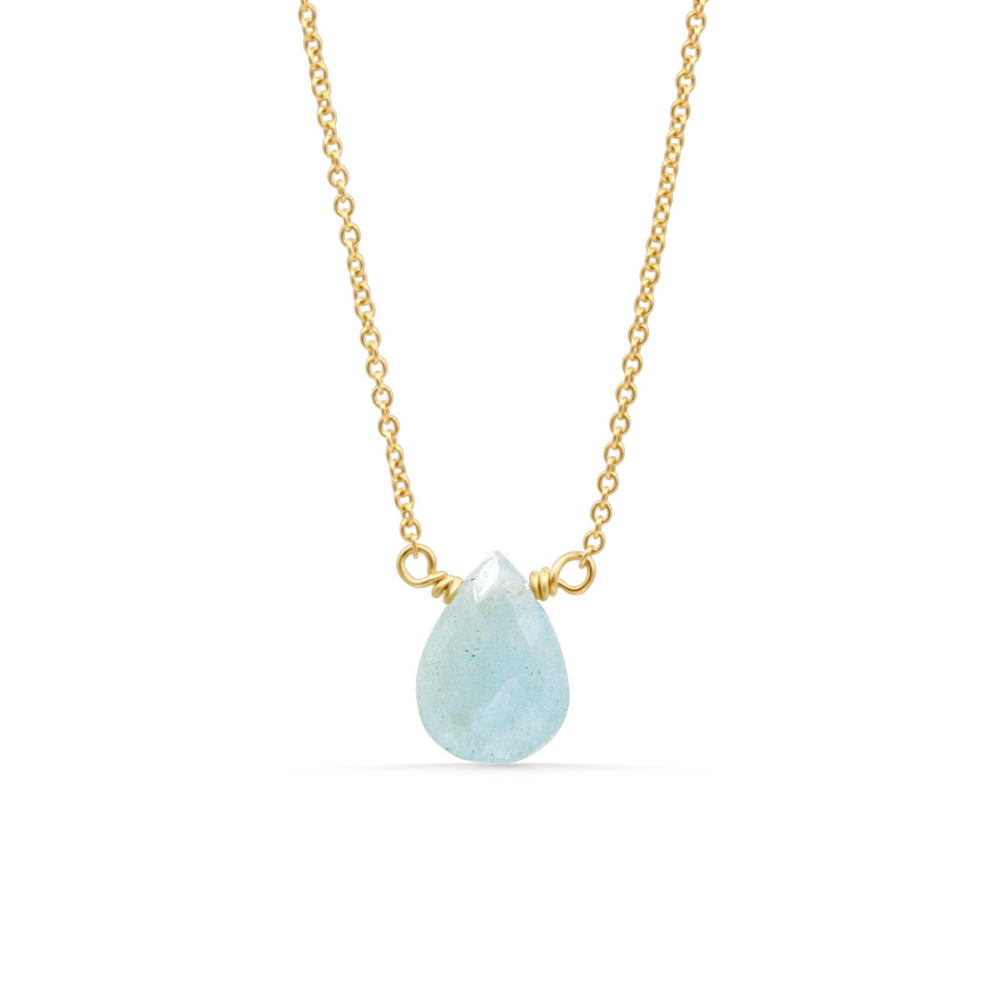 Calm Waters Aquamarine Necklace - 14K Gold Filled