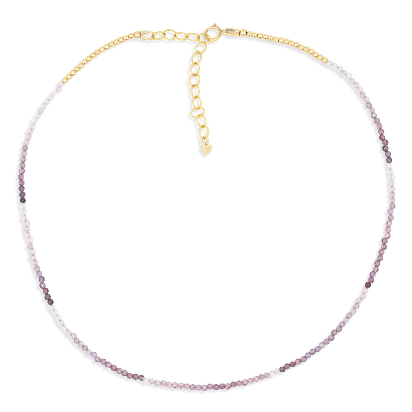 Twilight Bloom Spinel Necklace - Purple Spinel Necklace, Purple Spinel Ombre Necklace | Natural Purple Spinel