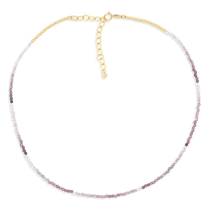 Twilight Bloom Spinel Necklace - Purple Spinel Necklace, Purple Spinel Ombre Necklace | Natural Purple Spinel