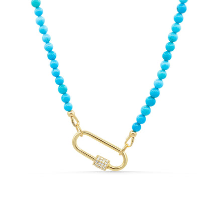 The Voyager Necklace | Sleeping Beauty Turquoise Necklace, Arizona Round Turquoise,