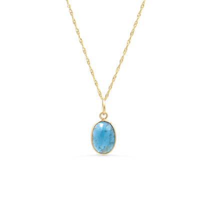 Azure Horizon Moss Kyanite Necklace – One of a Kind