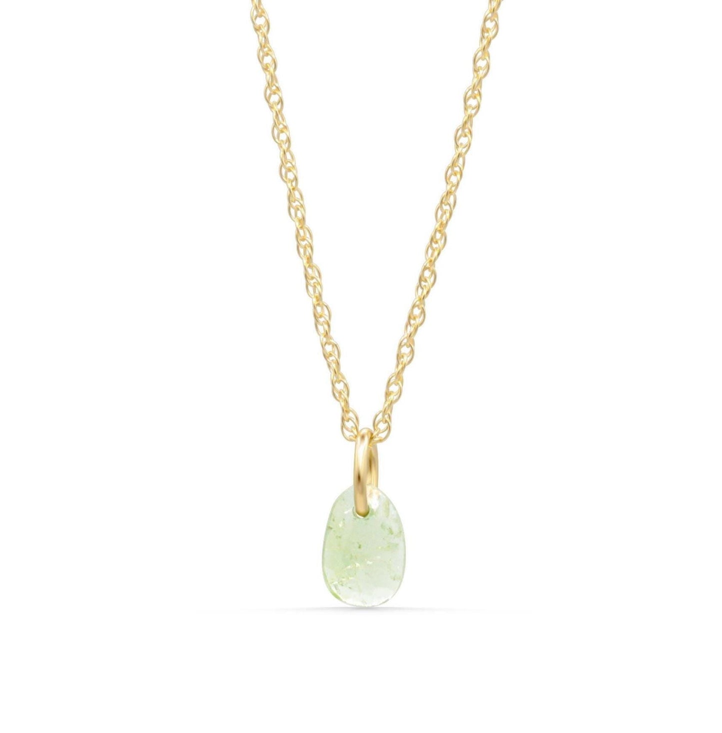 Olive Grove Green Tourmaline Necklace • Dainty Green Gemstone Jewelry