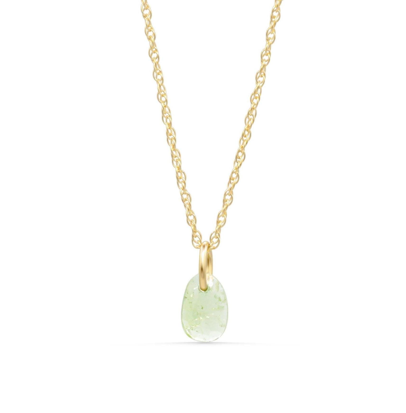 Olive Grove Green Tourmaline Necklace • Dainty Green Gemstone Jewelry