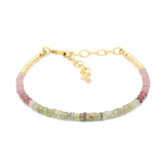 Olive & Rose Multi Sapphire Bracelet- dainty light sapphire gemstone Bracelet [dip] Precious Bracelet-Multi Bracelet-Gemstone *G