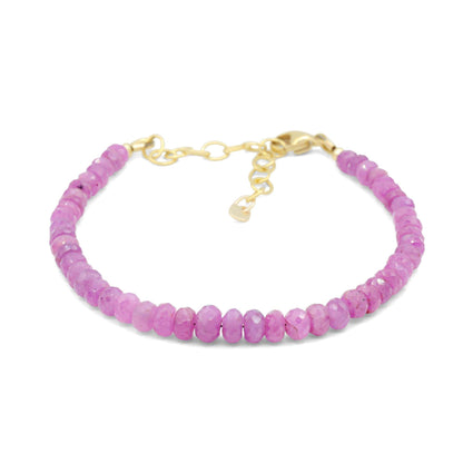 Daydream Pink Sapphire bracelet | dainty sapphire jewelry [] Micro faceted pink sapphire | genuine pink sapphire | AAA pink sapphire