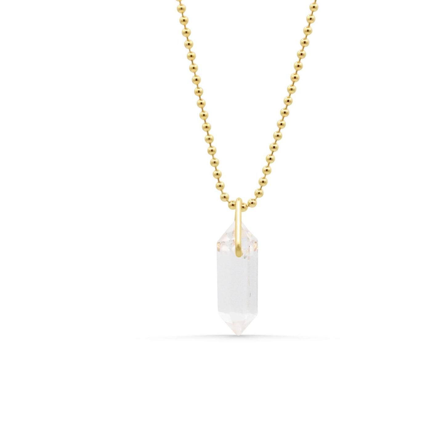 Clear Quartz Prism Pendant Necklace