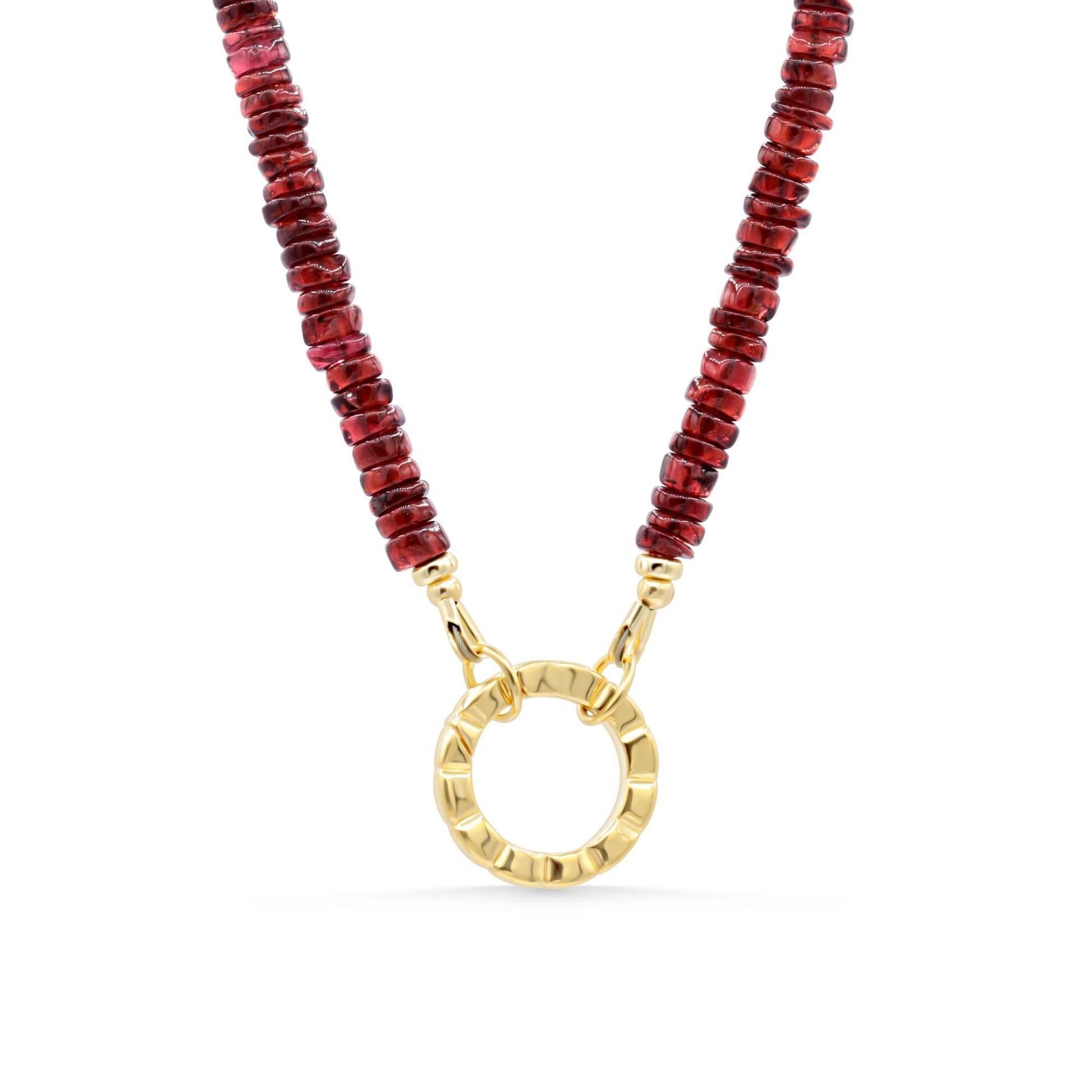 Crimson Current | Garnet Beaded Necklace | Women's garnet necklace | Deep Red Garnet