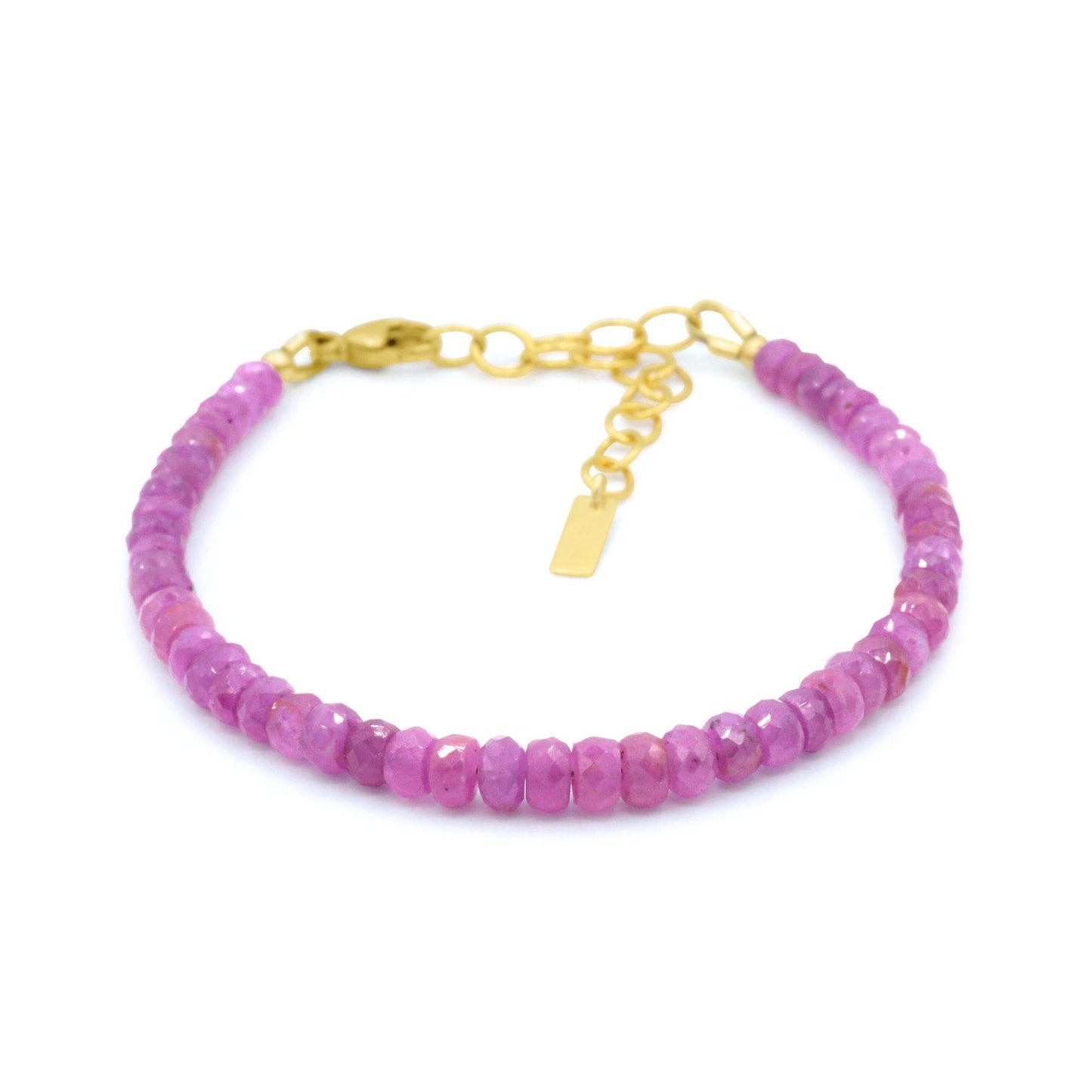 Berry Kiss Pink Sapphire Bracelet | Pink Sapphire bracelet | dainty sapphire jewelry