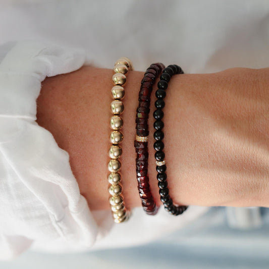 Gold Filled Beaded Ball Bracelet 6mm