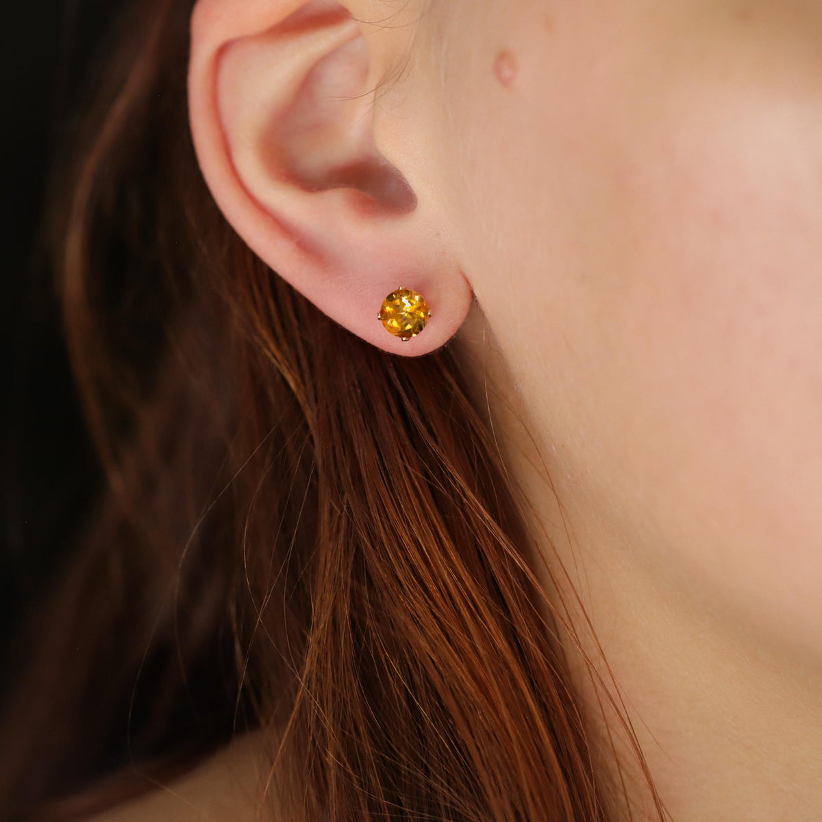 Citrine Stud Earrings