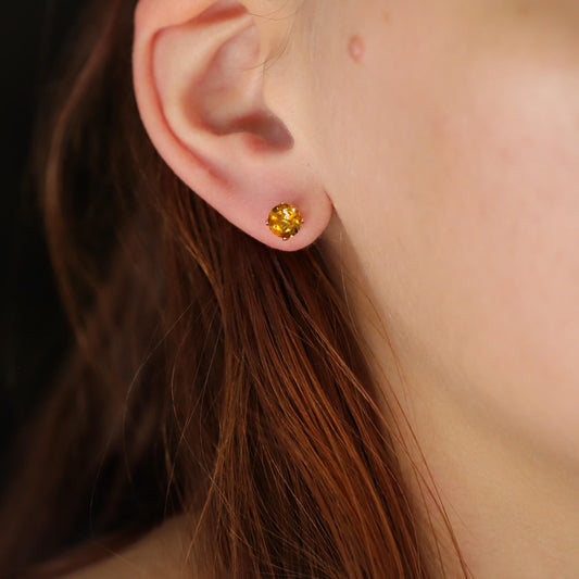 Citrine Stud Earrings
