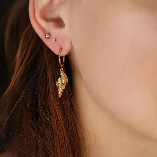 Sea Whisper Hoops | Dainty Gold Hoops | Minimalist Everyday Jewelry
