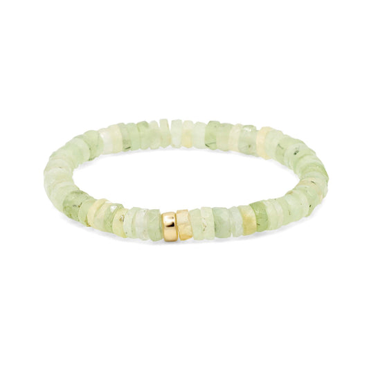 Prehnite beaded bracelet