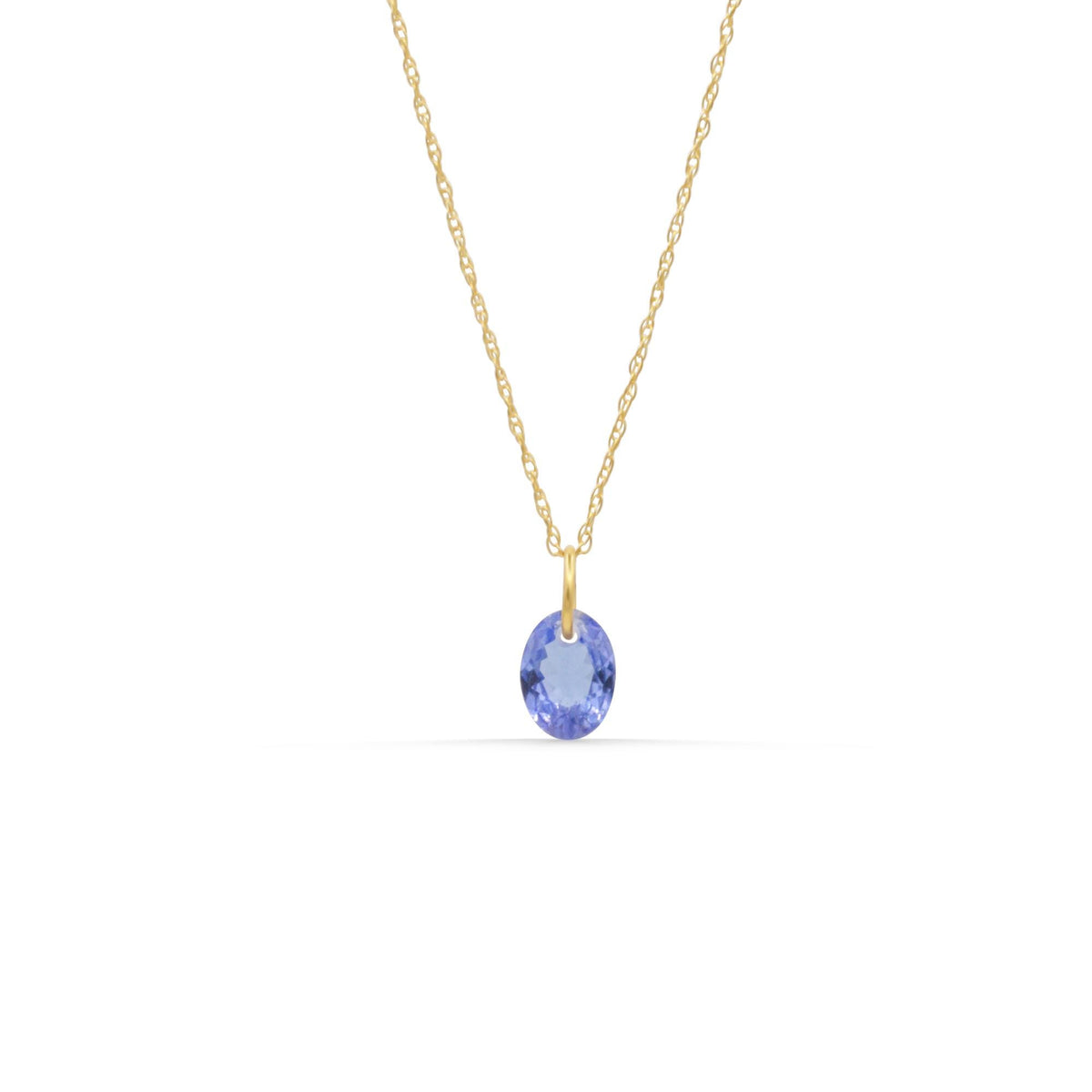 Tanzanite Pendant Necklace - 14K