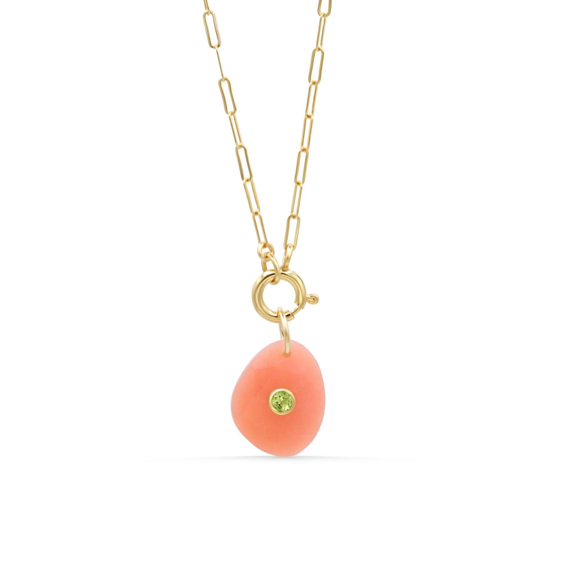 Blush Bloom Reverse Paperclip chain necklace