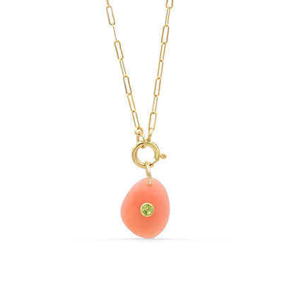 Blush Bloom Reverse Paperclip chain necklace