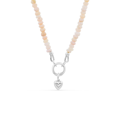 Rare Baby Pink Opal Necklace
