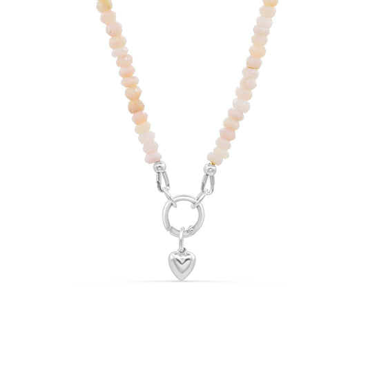 Rare Baby Pink Opal Necklace